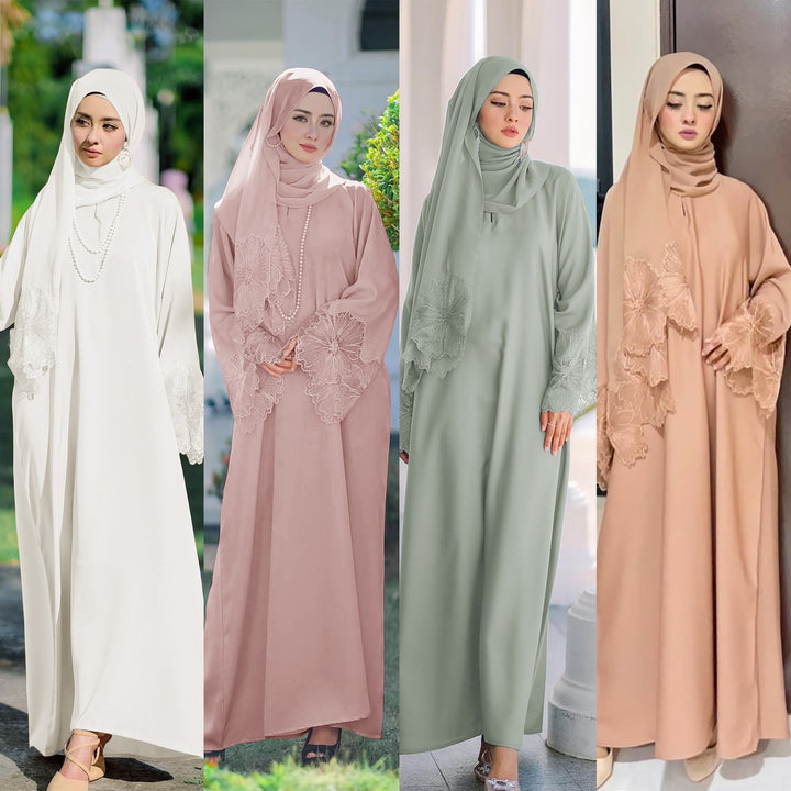 Abaya in indonesischem Stil mit Kopftuch